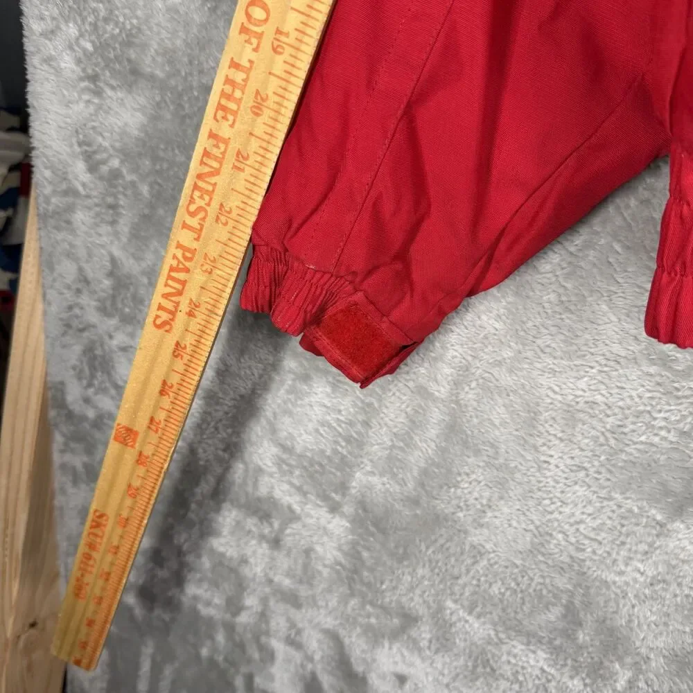 Vtg Spyder Jacket Mens Large Red Thinsulate Spiderweb Embroidered Ski Parka Hood